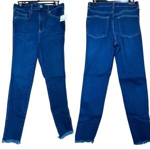 NWT Free People Dark Wash Fringe Ankles Skinny Jean Jeggings Stretchy size 29